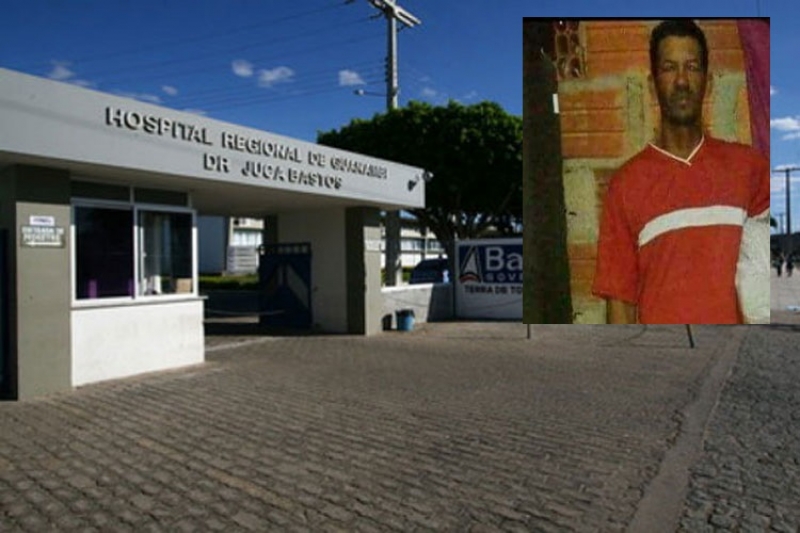 Edílson veio a óbito no Hospital Regional de Guanambi. (Imagem: Reprodução)