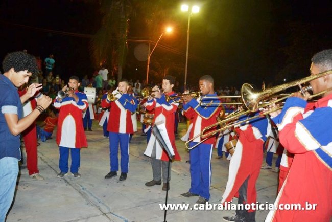 Fanfarra de Itagimirim participou de evento em Santa Cruz de Cabrália. (Foto: Cabrália Noticias)