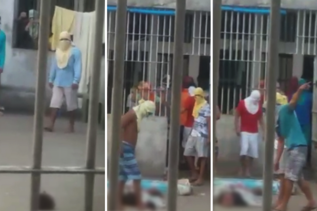 Presos jogam futebol com cabeça de detento no Ceará. Fonte: site correio 24 horas