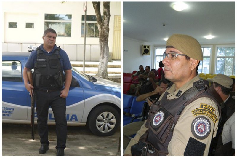 Palestrantes: delegado da Polícia Civil Jansen Baeta e do Comandante da Policia Militar, o Subtenente PM Robson Santos