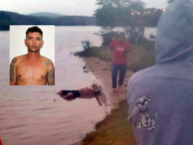 Corpo boiando às margens do Rio Jequitinhonha foi encontrado por populares no Salto da Divisa. (Divulgação)