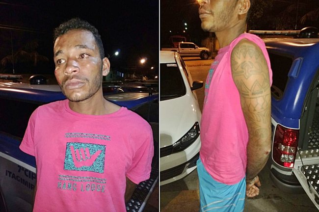 Seu Madruga foi preso após roubar o Trailer do Barbosa, no centro de Itagimirim; comparsa fugiu. (Foto: Divulgação)
