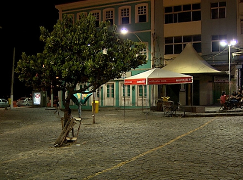 Local do crime, no bairro do Rio Vermelho. (Reprodução: TV Bahia)