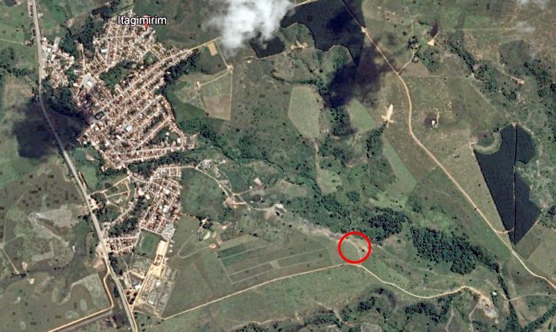 Corpo foi encontrado há cerca de 2 km do centro de Itagimirim (Google)