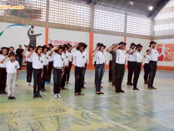 Alunos da Guarda Mirim de Itagimirim participam de cerimônia de troca de patentes