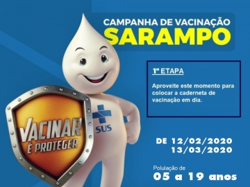 Campanha de vacinação contra o sarampo começa nesta quarta (12) em Itagimirim