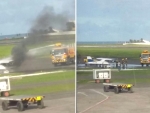 Avião monomotor pega fogo no aeroporto Jorge Amado, em Ilhéus; veja o vídeo  